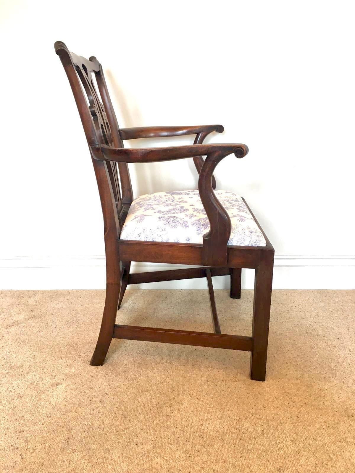 Antique Mahogany Open Arm Desk Chair photo Furniture