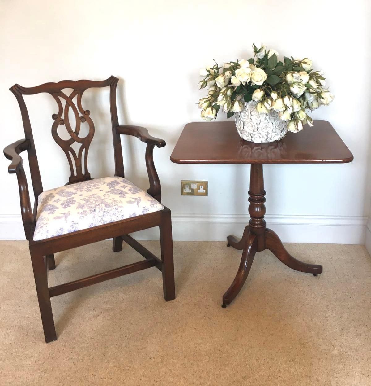 Antique Mahogany Open Arm Desk Chair photo buy