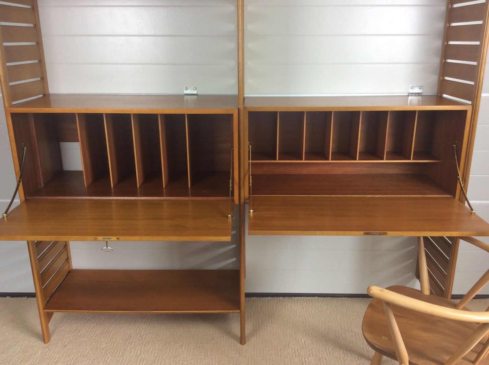 Mid Century Ladderax 2 Bay Modular Lounge Unit By Staples photo vinterior