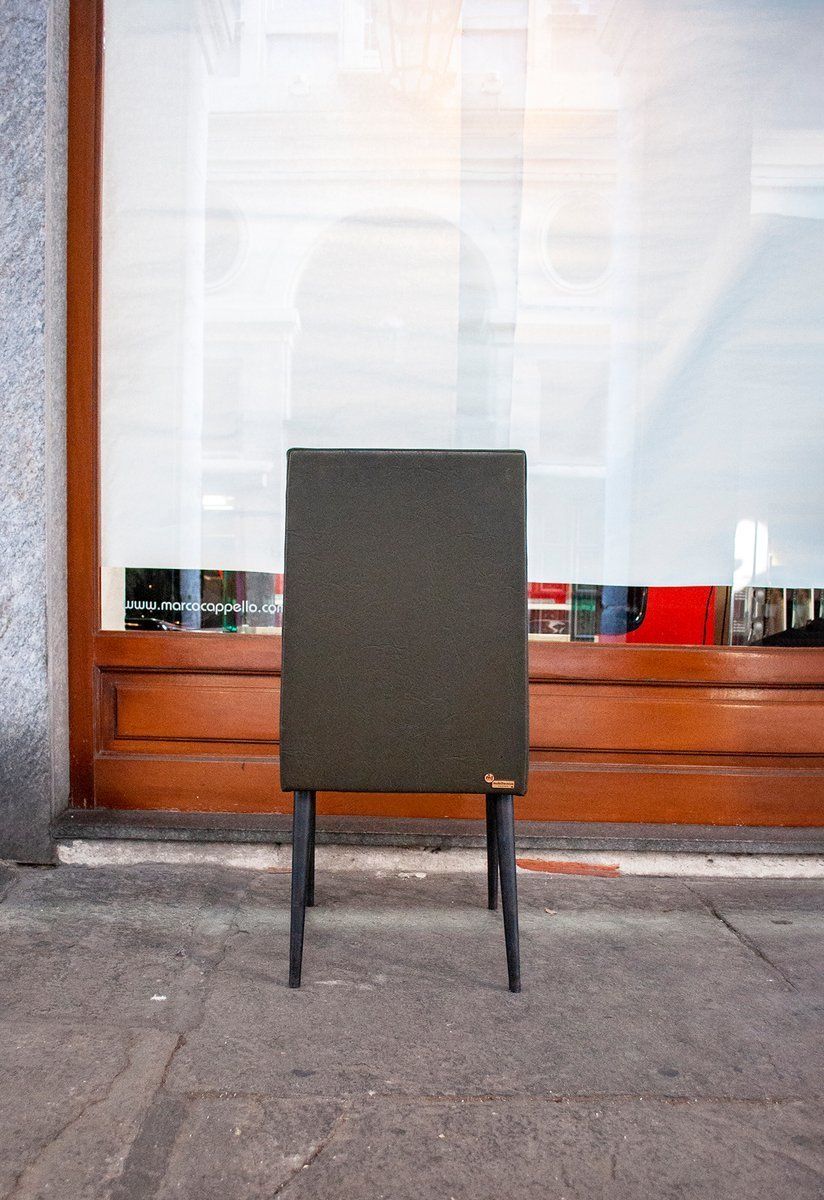 Vinyl Chairs With Iron Legs From Mobiltecnica Torino, 1950s, Set Of 8 photo 1607.84
