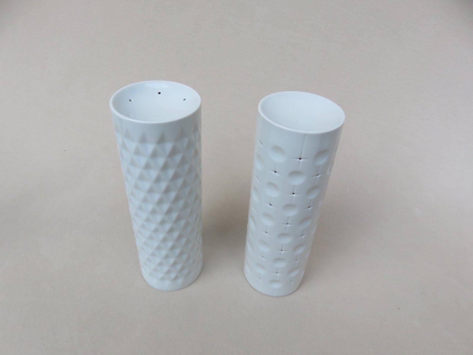 photo for sale Small Minimalist Wooden Table Lamps With Porcelain Shades From Wallendorfer Porzellanmanufaktur, 1960s, Set Of 2