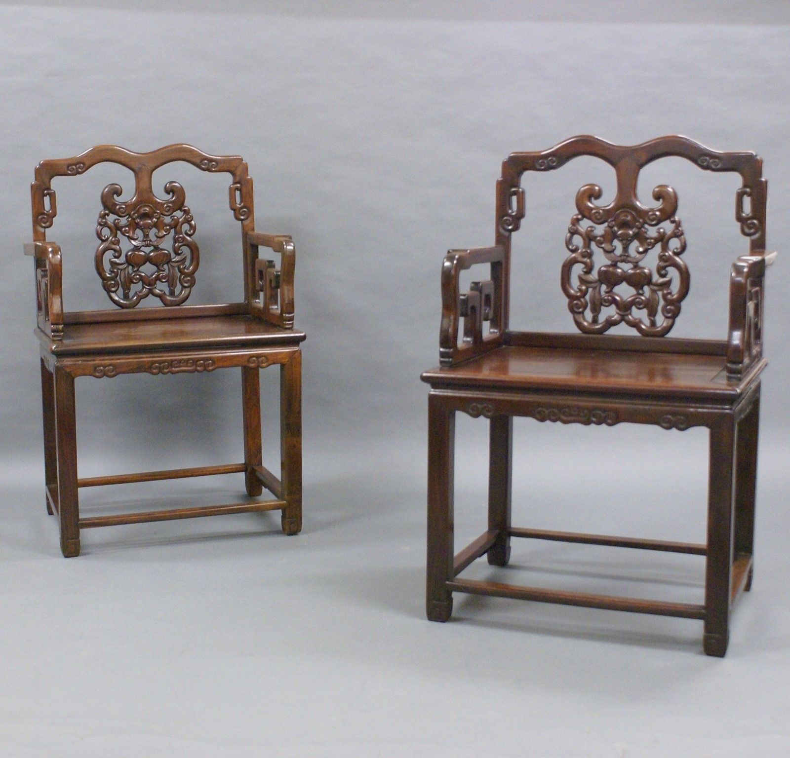 A Pair Of Chinese Qing Dynasty, Hongmu Chairs photo Furniture