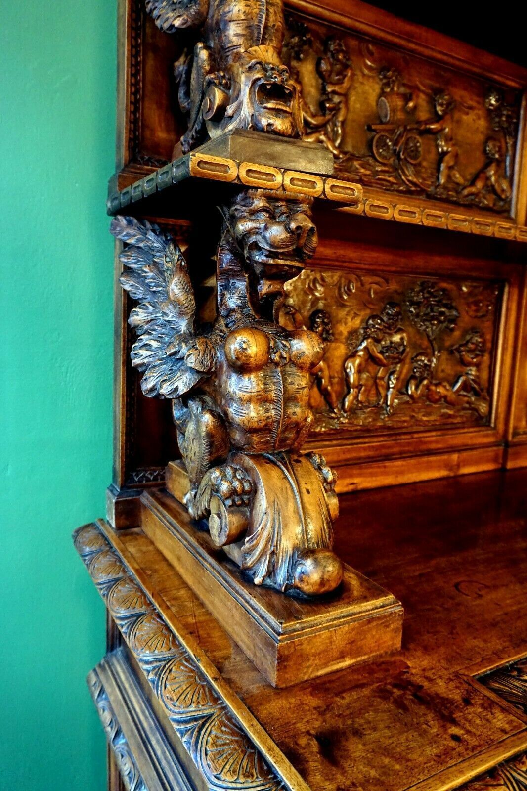 A Rare And Exciting Italian Fantasy Buffet By Renowned Wood Sculpture Valentino photo 24500.0