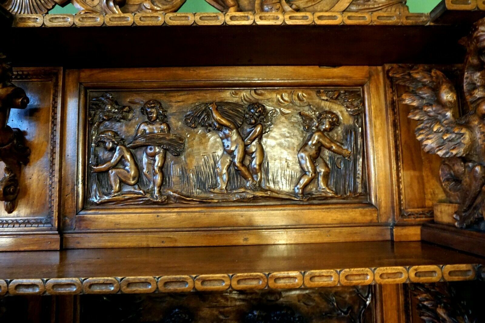 photo furniture A Rare And Exciting Italian Fantasy Buffet By Renowned Wood Sculpture Valentino