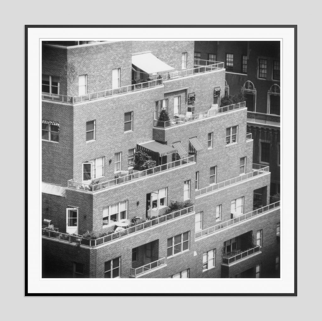 Slim Aarons 'Ny Apartments' 1953 Oversize Black Frame Silver Gelatine Resin Print