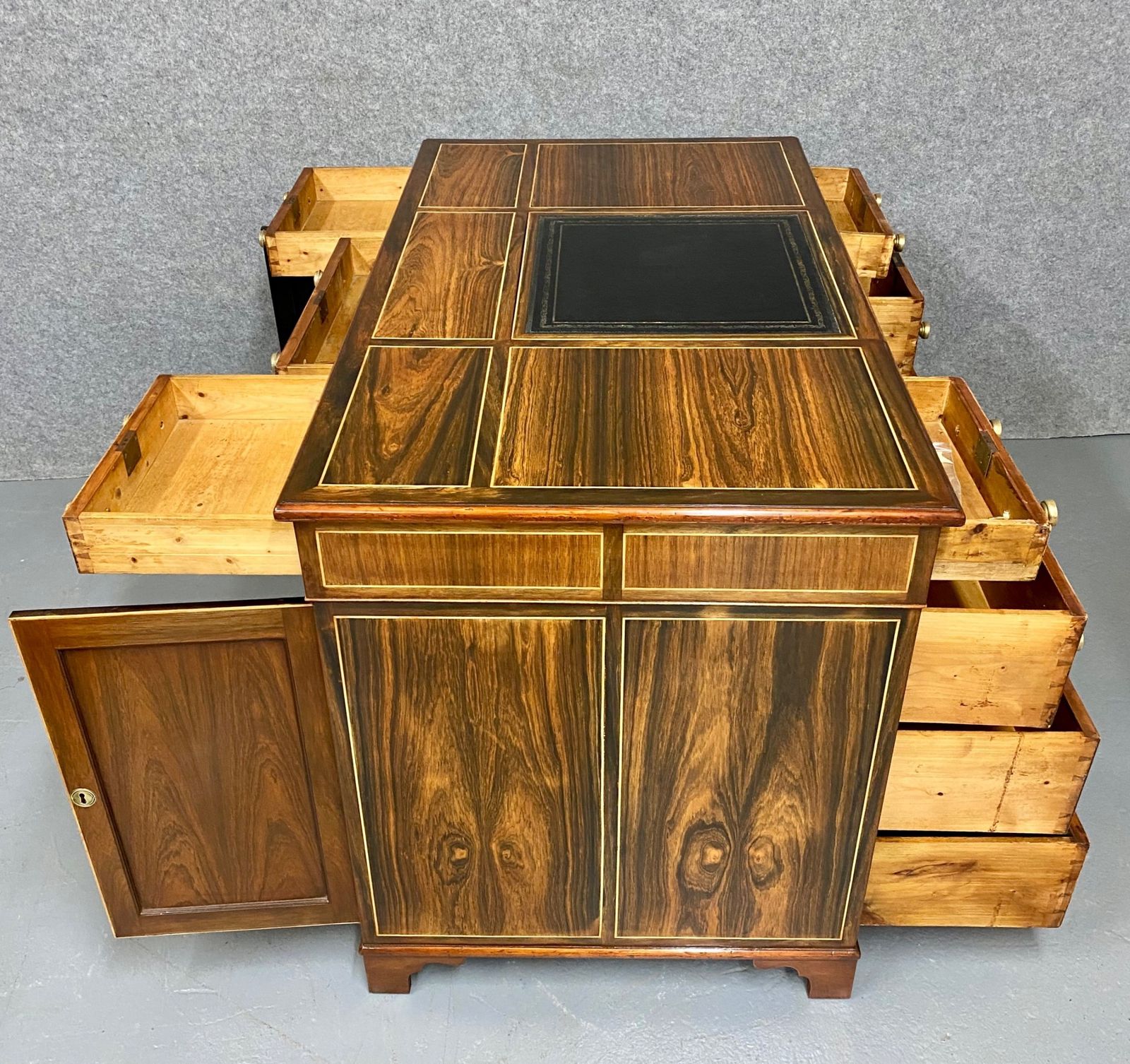 Small Regency Partners Desk, 1800s photo buy