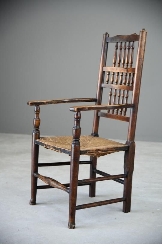 photo furniture Elm Rustic Country Kitchen Chair.