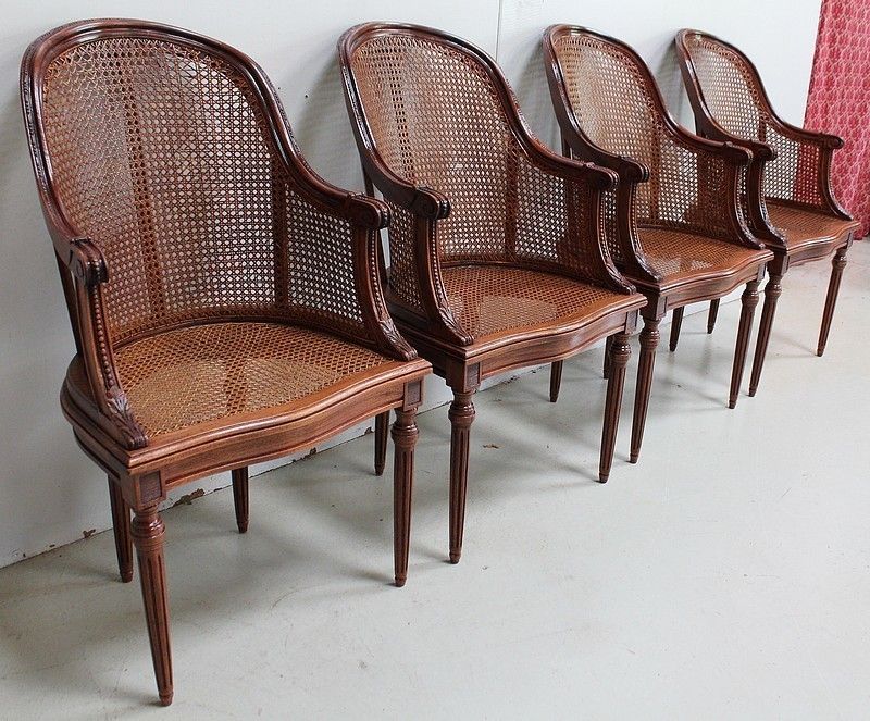Suite Of Mahogany Armchairs, Louis XVI Style Early 20th Century photo furniture