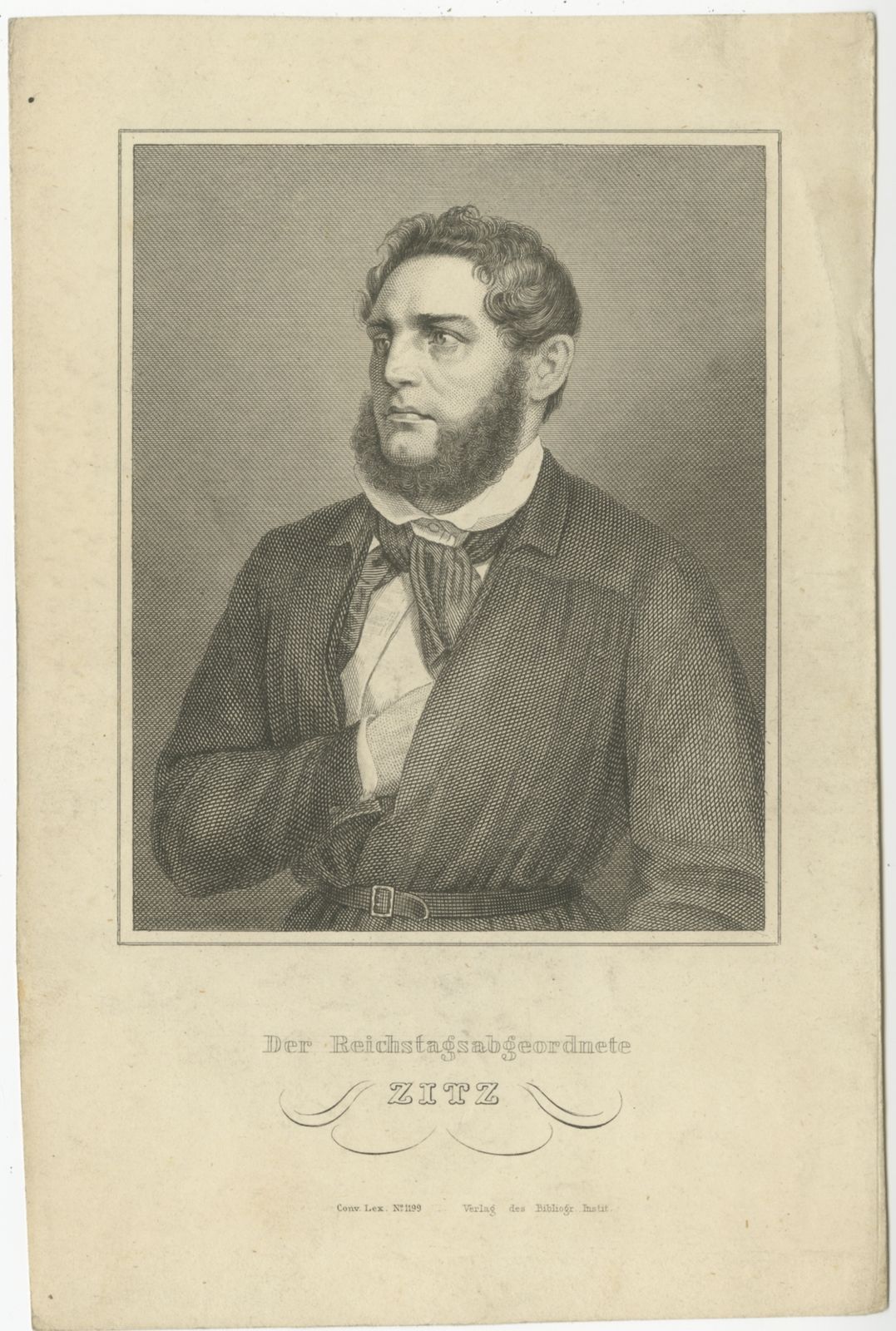 Antique Print Of Franz Heinrich Zitz By Meyer (C.1850)