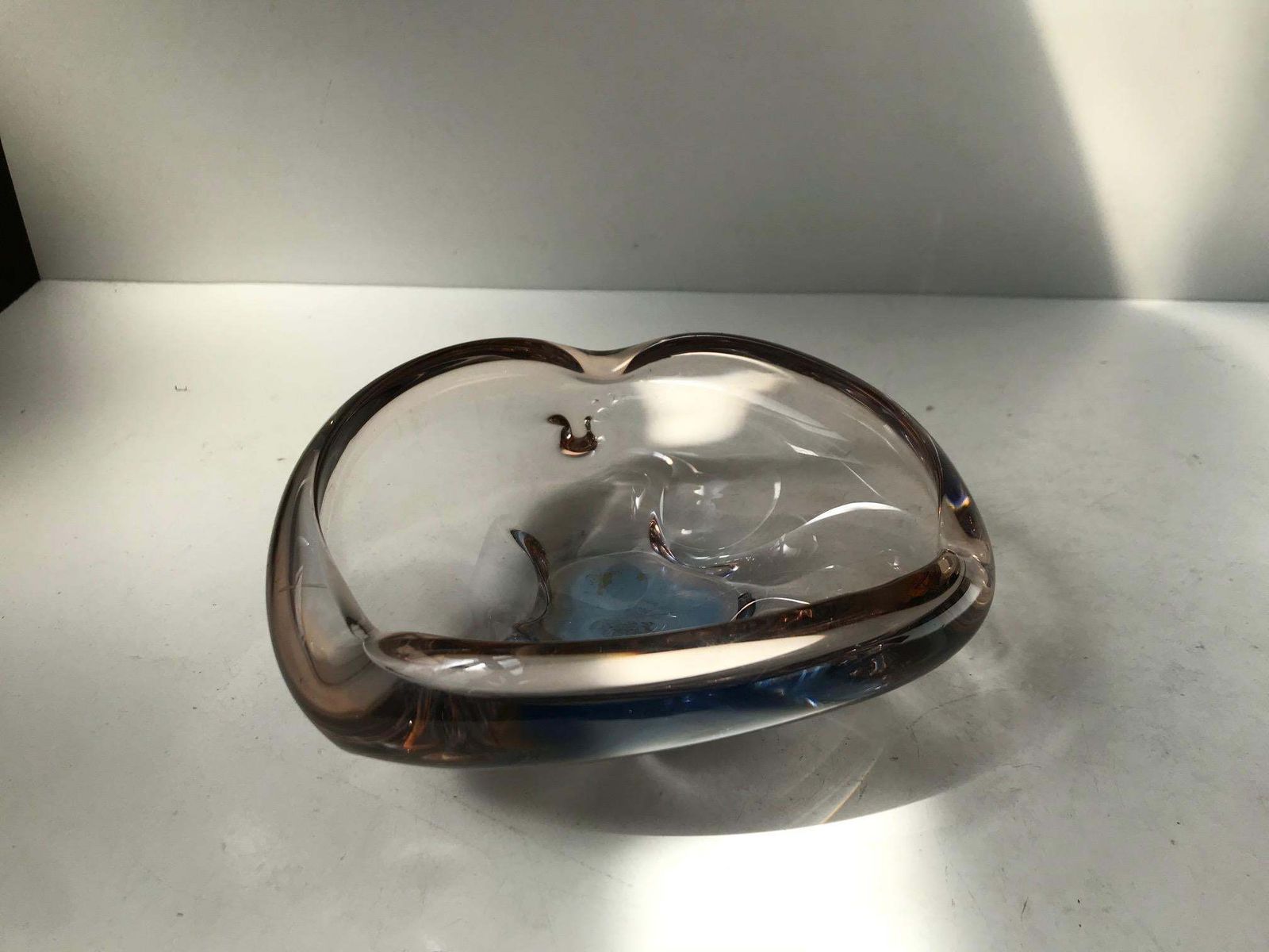 Tri Color Murano Glass Ashtray By Flavio Poli For Seguso photo for sale