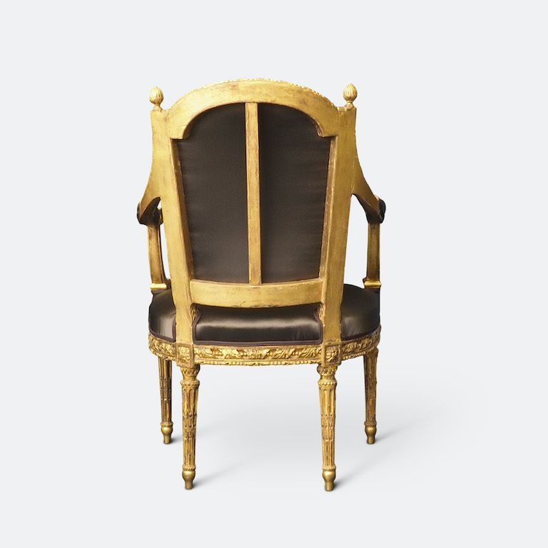 An Important Set Of Four 18th Century Louis XVI Giltwood Chairs With Stamp photo buy