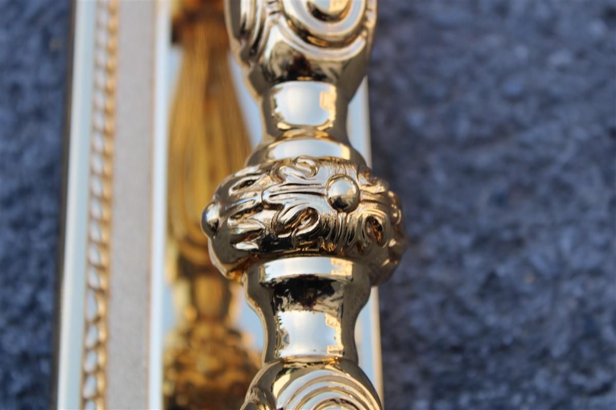 Home Fixtures Decorative Large Door Handle In Plated Brass 24 Kt Gold Italy 1970 Very Classic photo