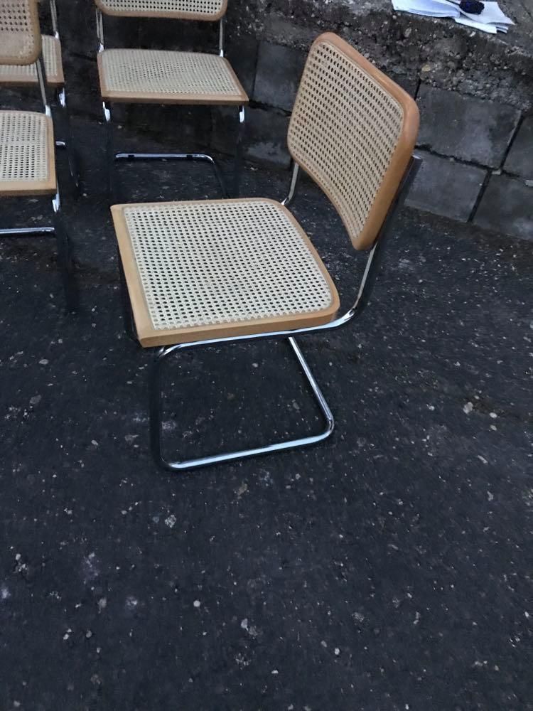 4 Mid Century Modern Cesca Chairs By Marcel Breuer photo furniture