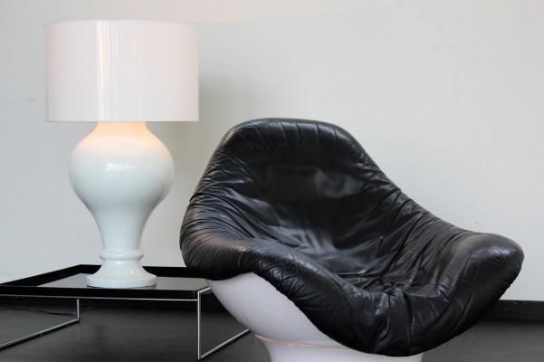 Extra Large White Floor Lamp, 1990s photo furniture