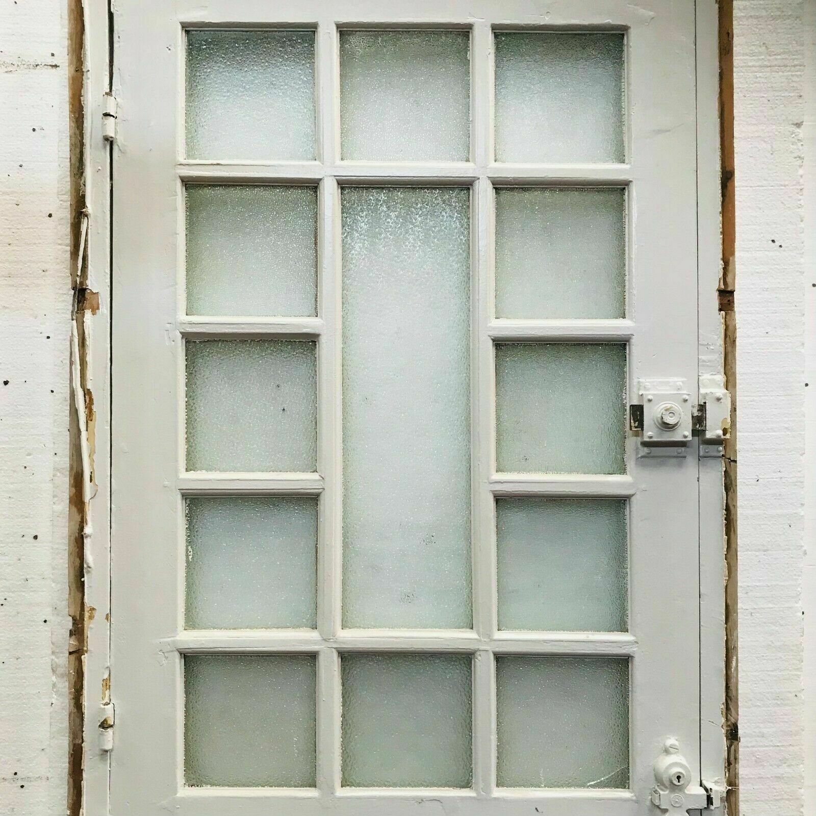 Service Door With Small Panes And Glazed Transom 20th Century photo Home Fixtures