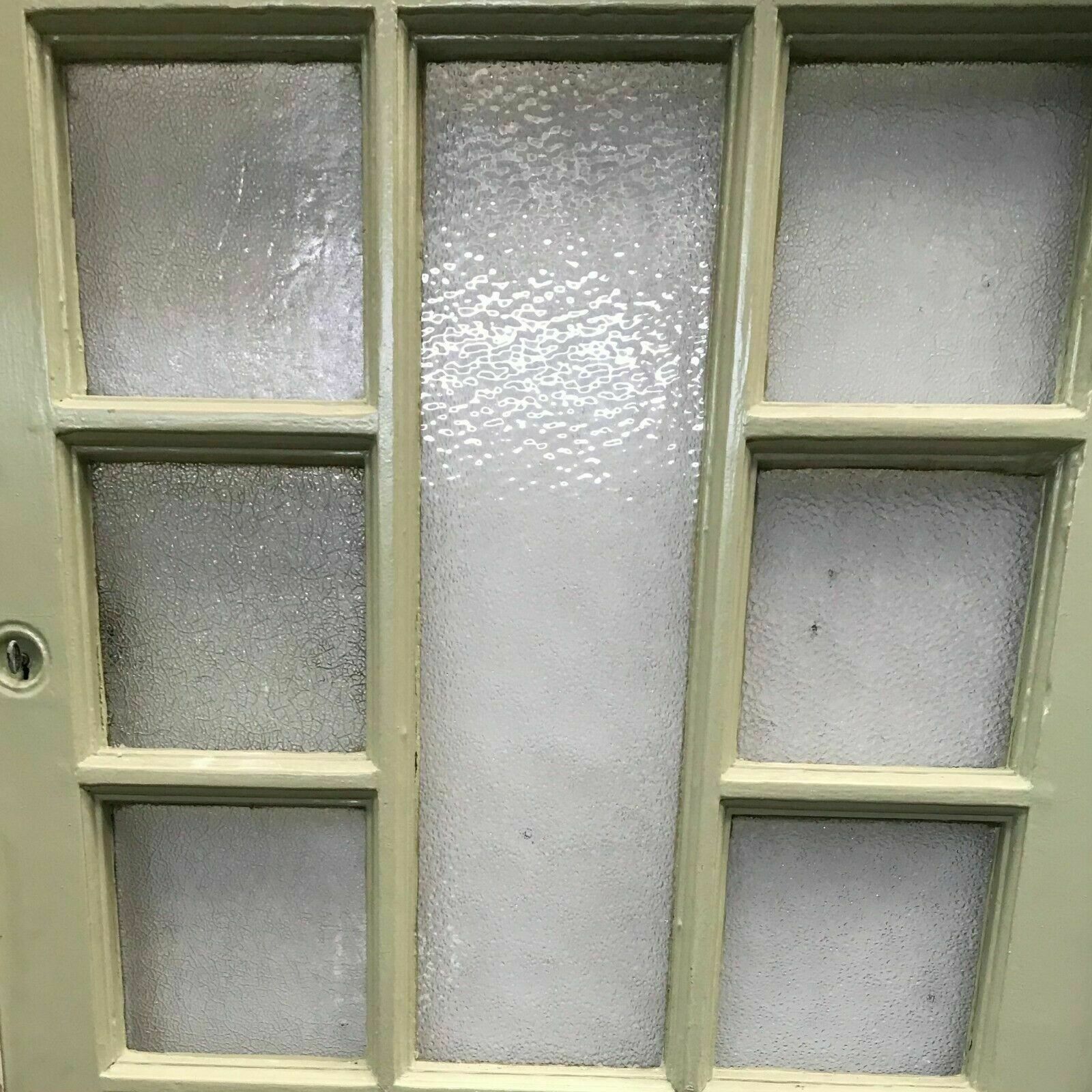 Service Door With Small Panes And Glazed Transom 20th Century photo vintage