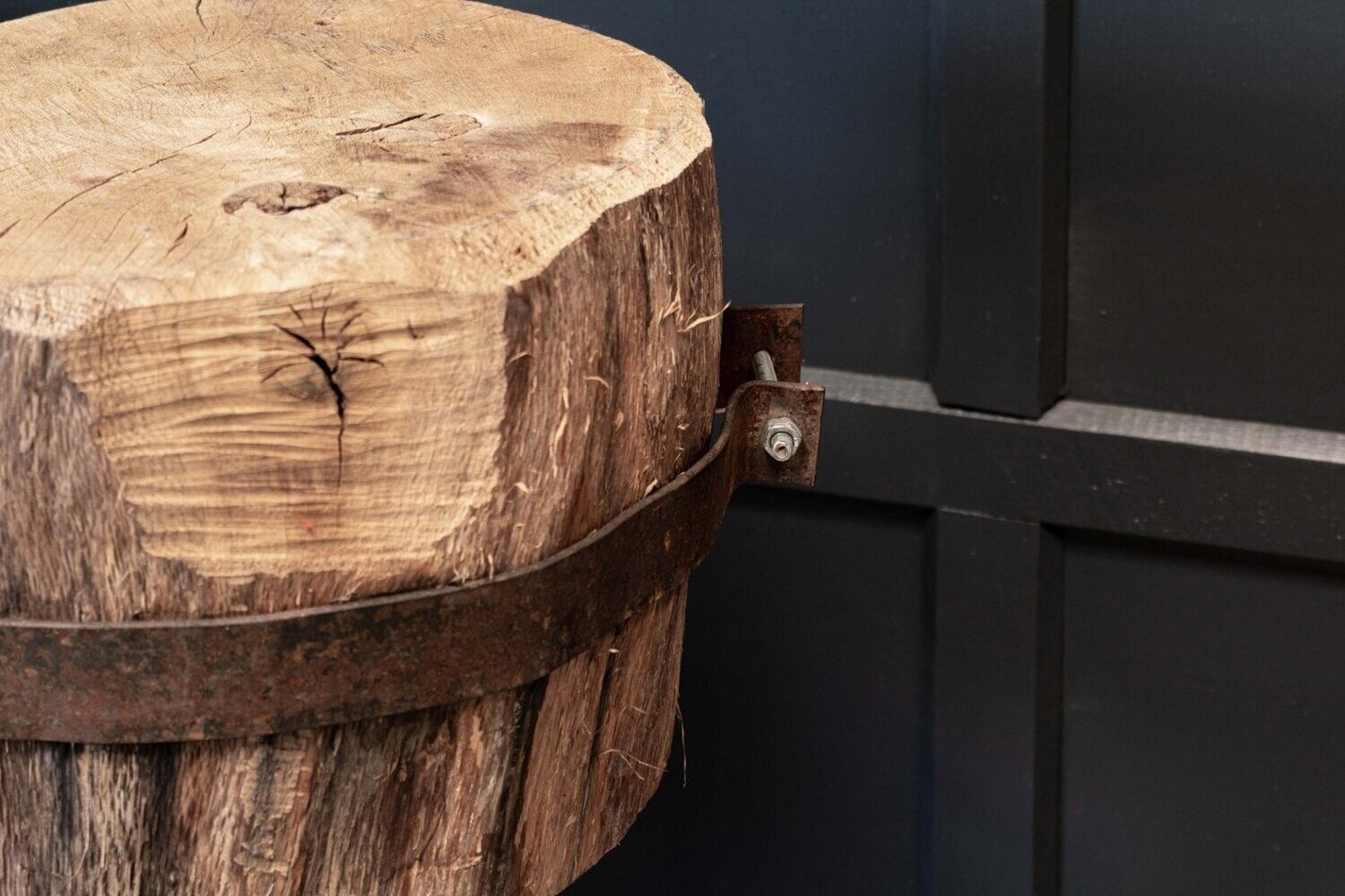 Furniture Primitive Chopping Block End Tables photo