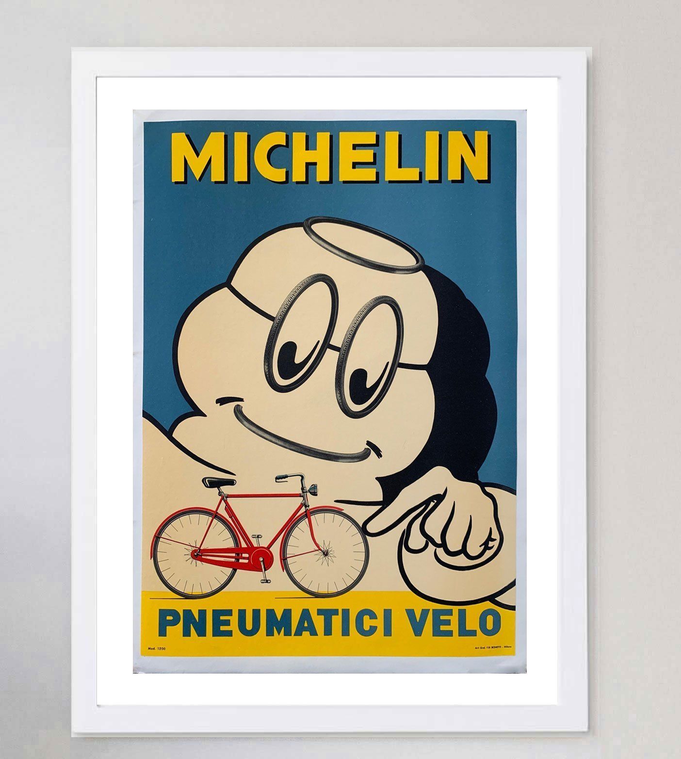 Michelin Pneumatici Velo Original Vintage Poster photo for sale