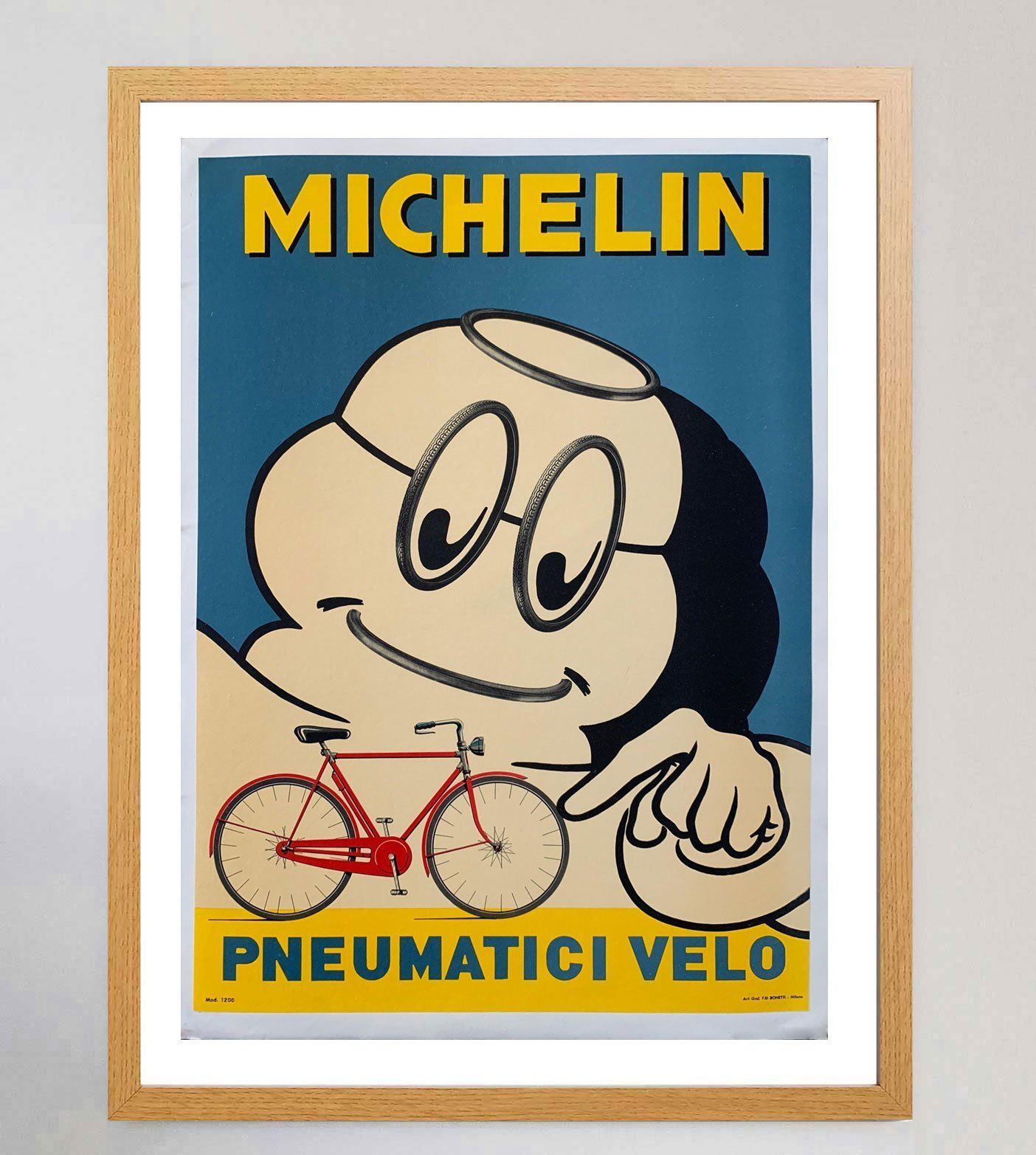 Michelin Pneumatici Velo Original Vintage Poster photo Art