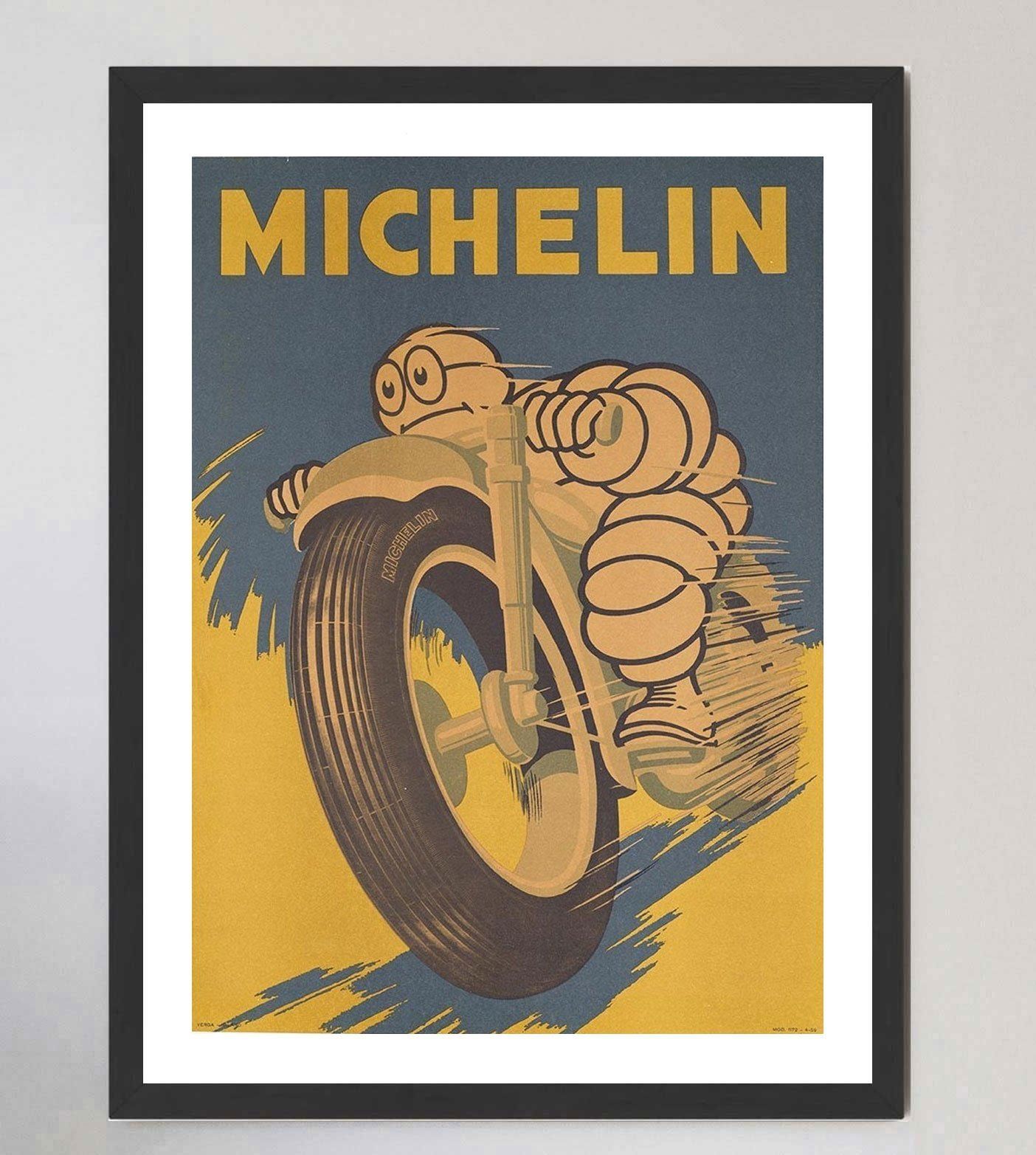 Michelin Motorcycle Original Vintage Poster photo furniture
