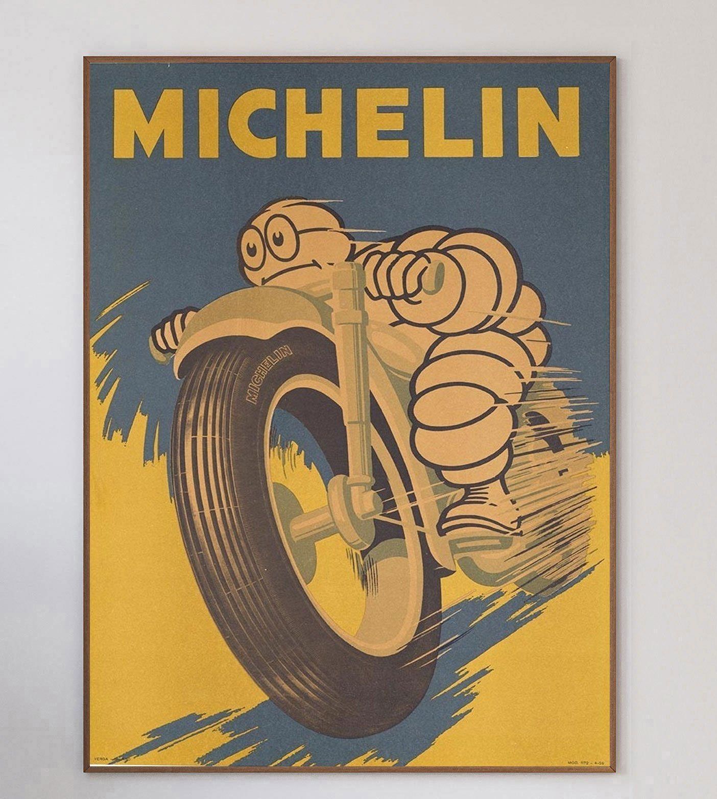 Michelin Motorcycle Original Vintage Poster photo 971.0