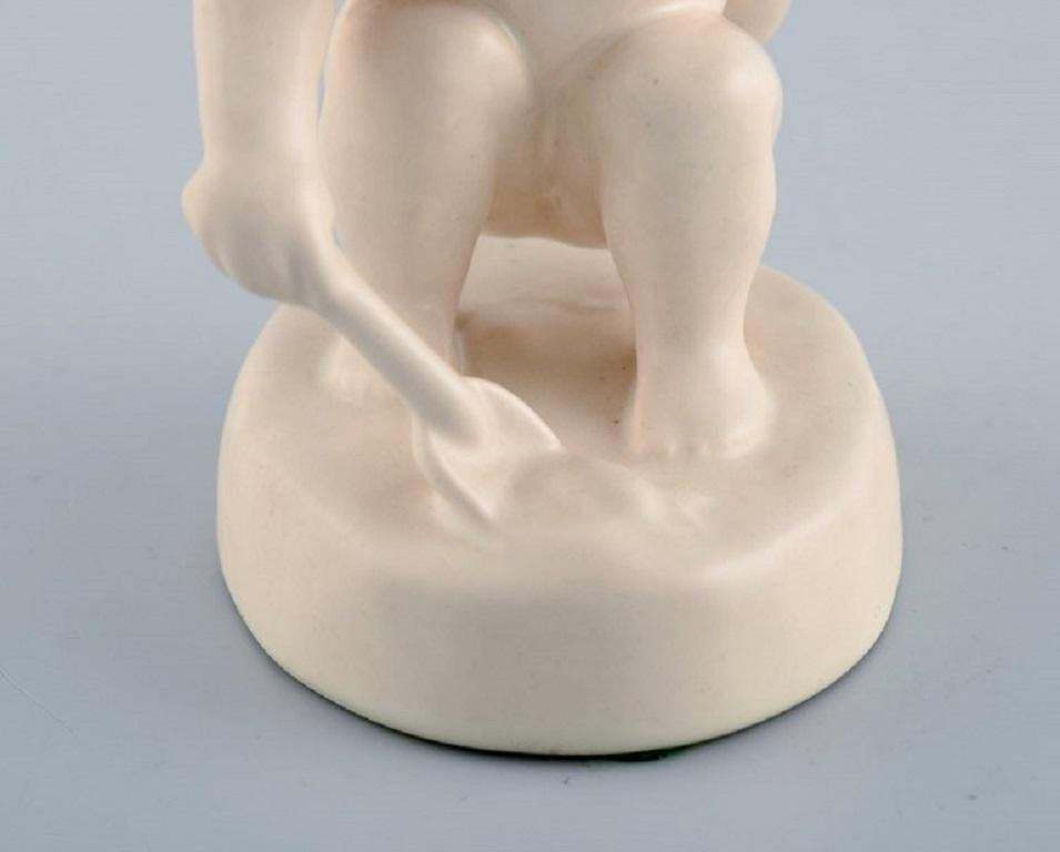 Adda Bonfils '1883 1943' For Ipsens Enke, Figure Of Girl With Shovel In Ceramics photo 145.0
