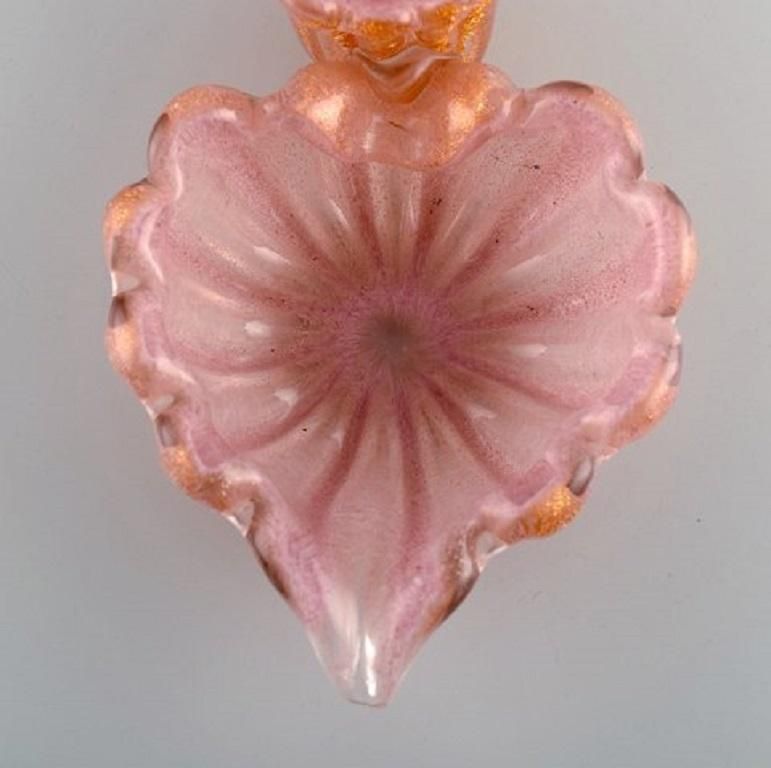 Barovier And Toso, Venice, A Pair Of Organically Shaped Bowls In Pink Art Glass photo vinterior