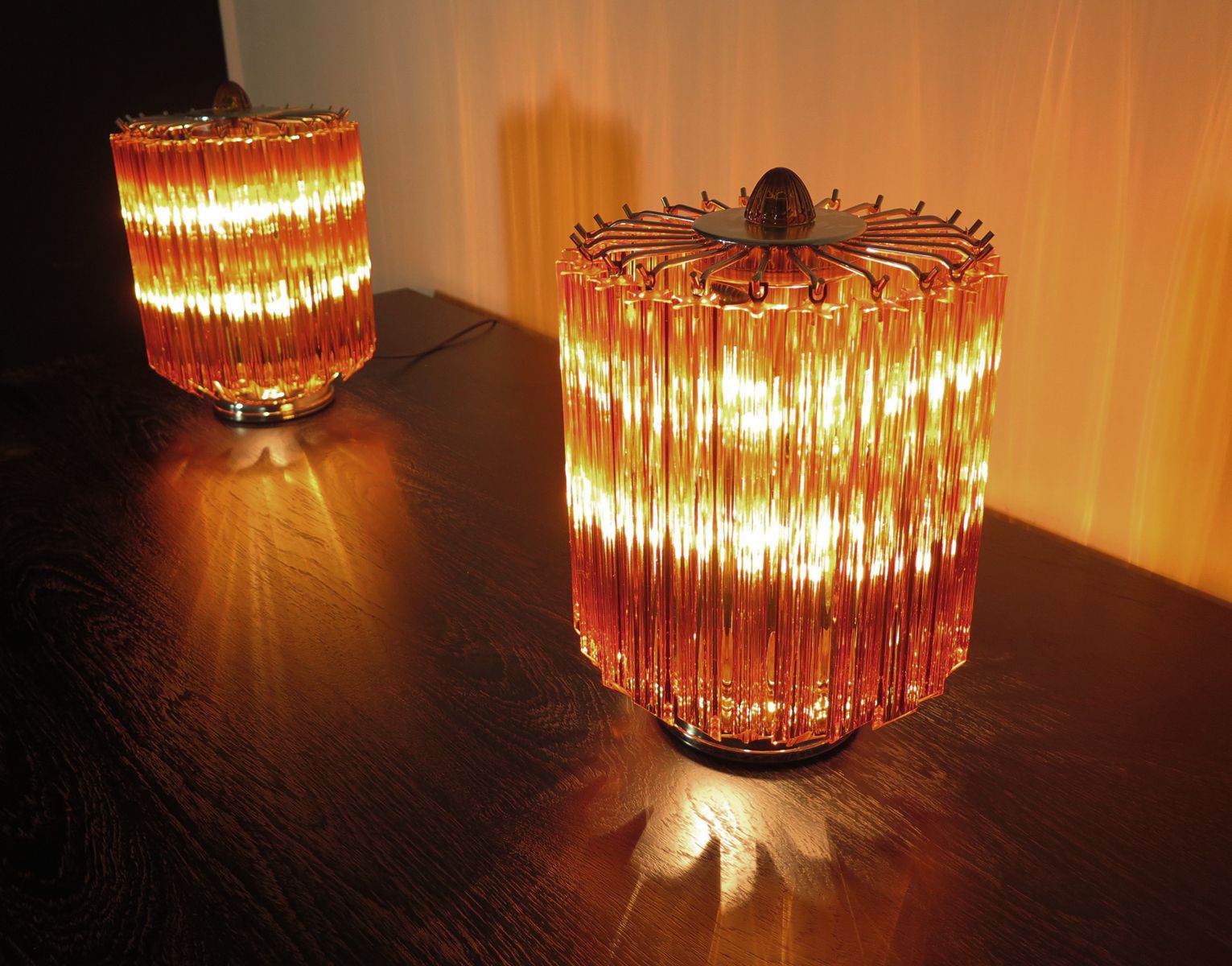 740.0 Amber Quadriedri Table Lamp Venini Style photo