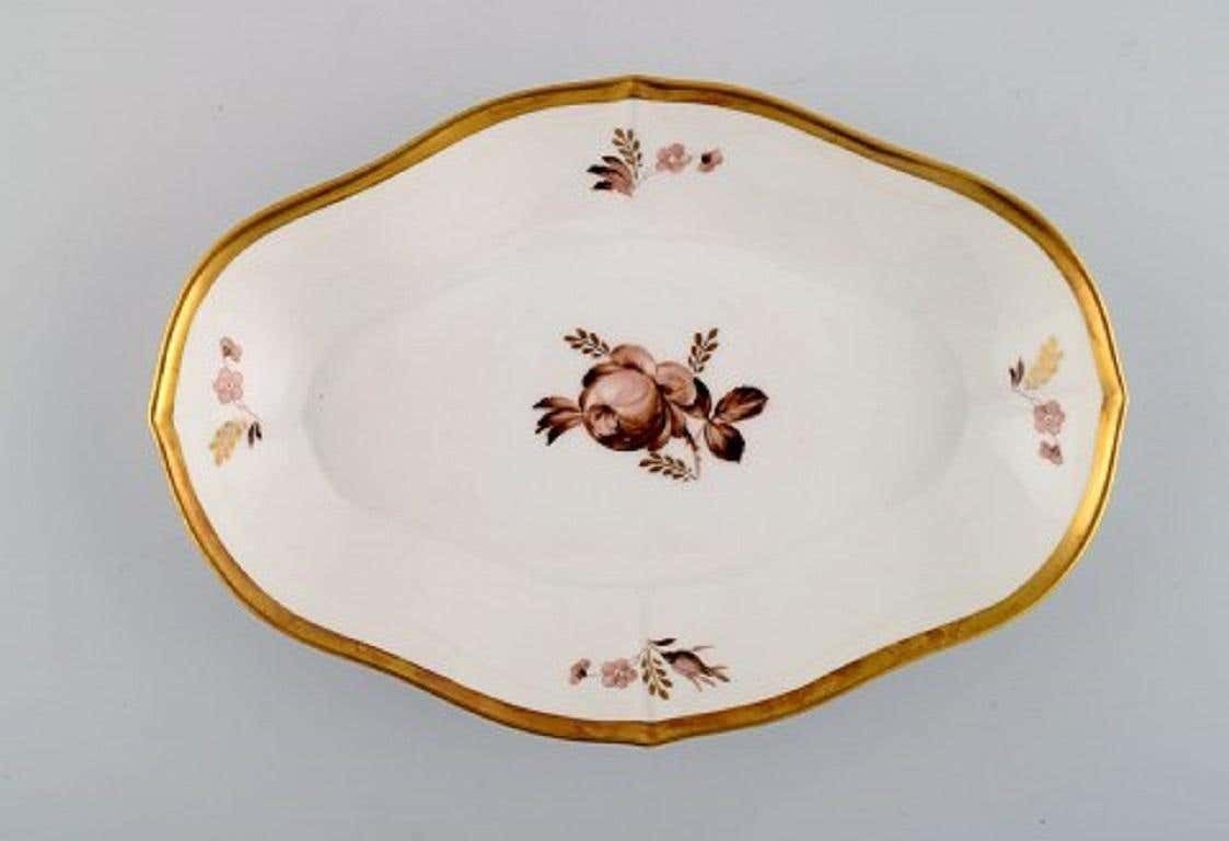 Two Royal Copenhagen Brown Rose Serving Dishes, 1960s photo for sale