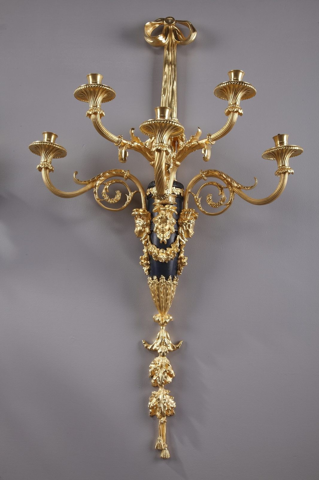 Monumental Louis XVI Style Wall Sconces After Thomire photo for sale
