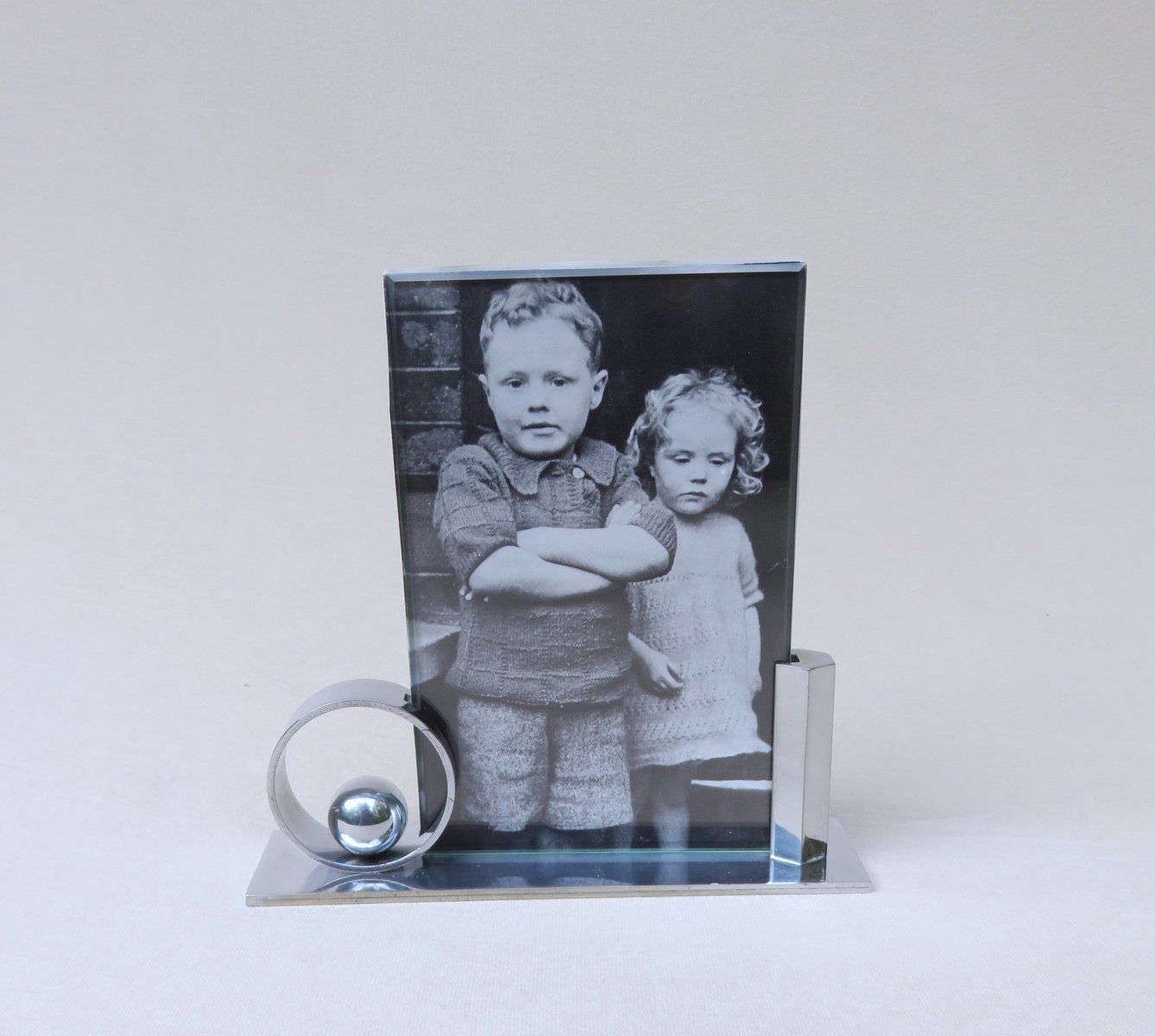 Home Decor Vintage Art Deco French Chrome Picture Frames photo