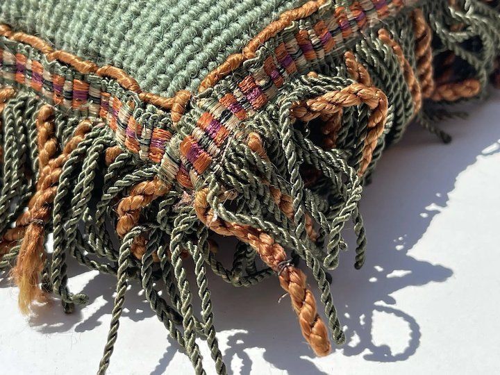 Antique Needle Point Pin Cushion Irish Terrier photo vinterior