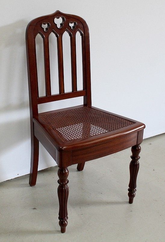 Rare Suite Of 6 Mahogany Chairs, Restoration Period, Early 19th Century photo 5098.5