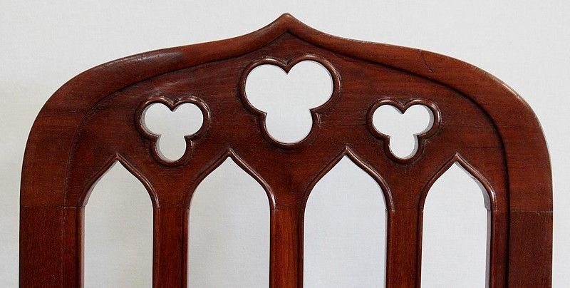 Rare Suite Of 6 Mahogany Chairs, Restoration Period, Early 19th Century photo vintage