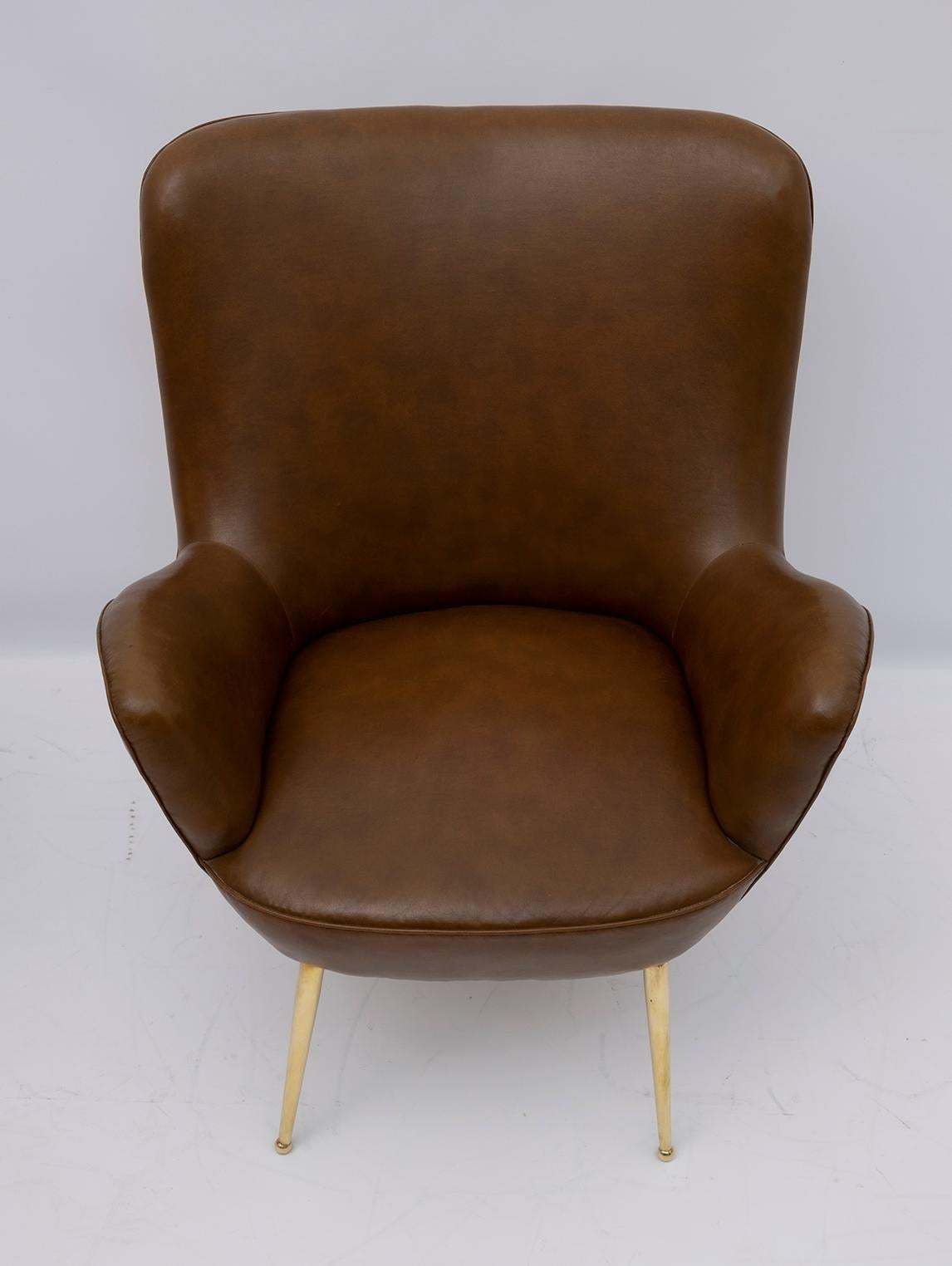 photo for sale Pair Of Mid Century Modern Italian Design Armchairs, 1950s