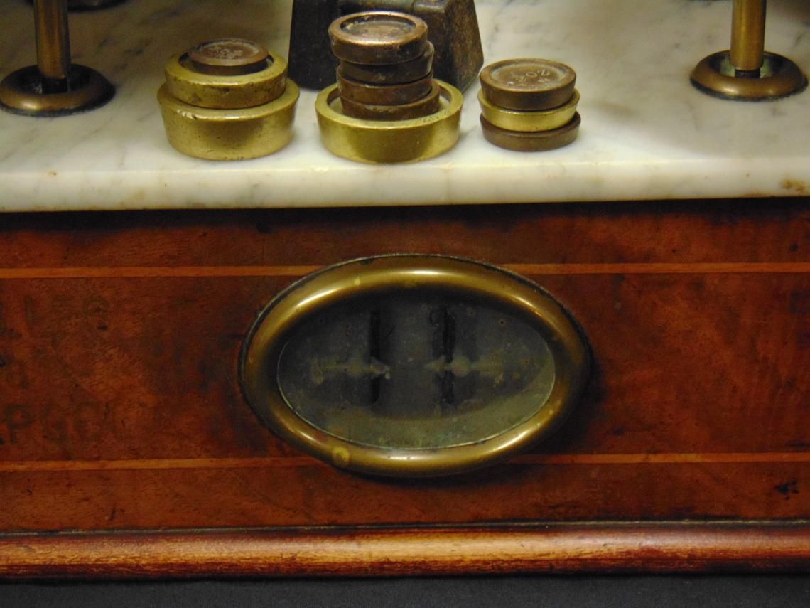 Early 20thc Shop/Pharmacy Counter Scales And Weights photo for sale