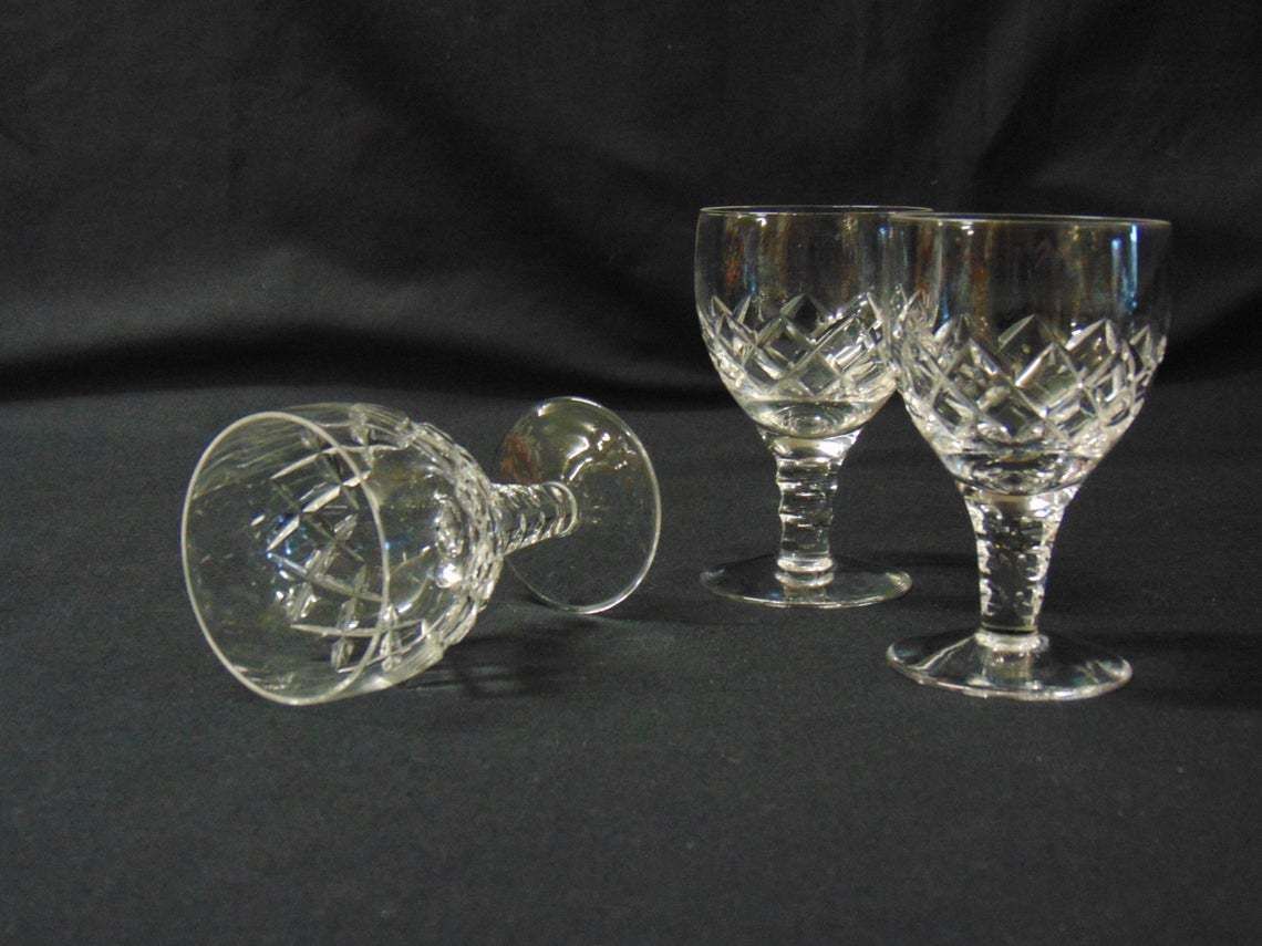 3 Stuart Crystal Sherry Or Port Glasses,C1970s. photo furniture