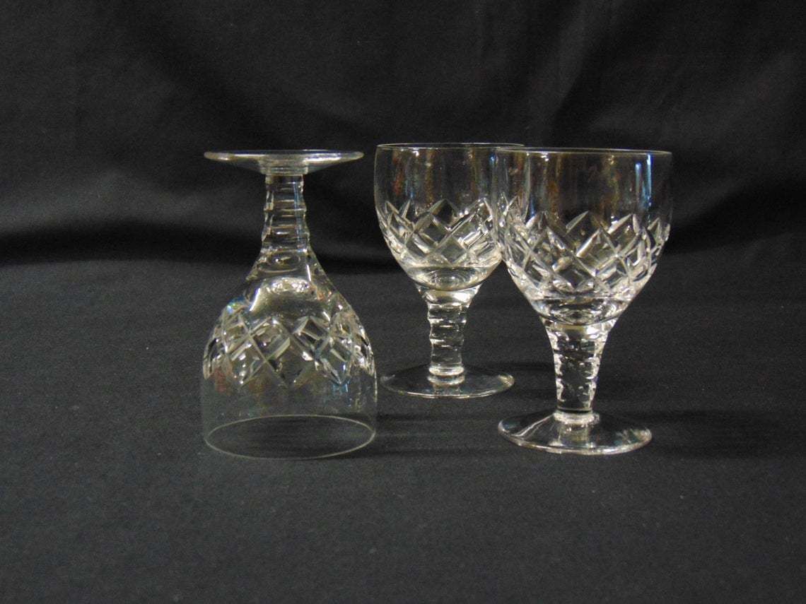 3 Stuart Crystal Sherry Or Port Glasses,C1970s. photo Home Decor