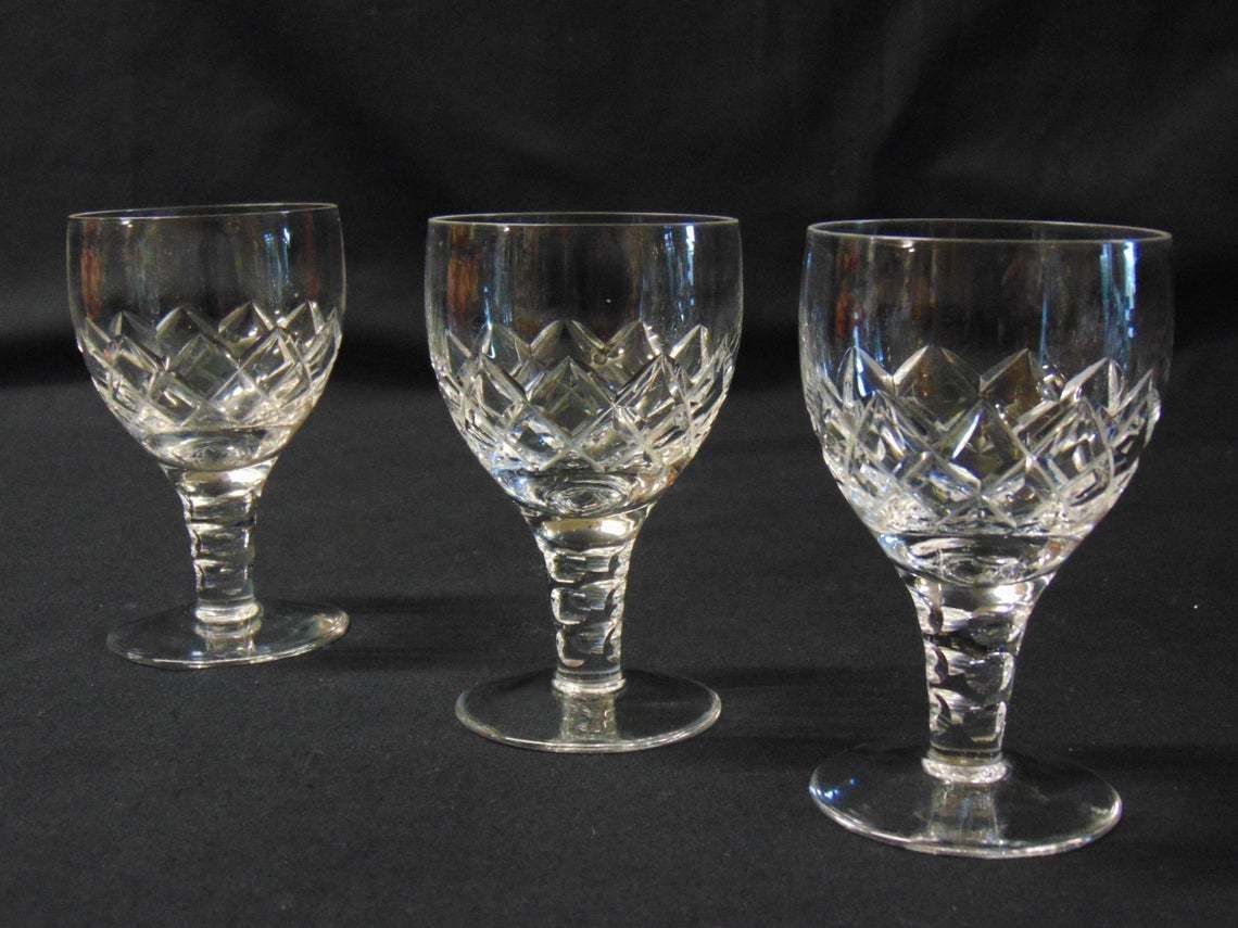 3 Stuart Crystal Sherry Or Port Glasses,C1970s. photo buy