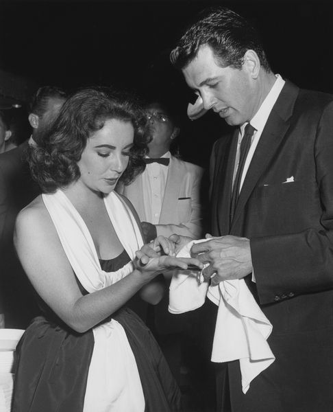 ' Elizabeth Taylor And Rock Hudson ' By Archive Photos Resin