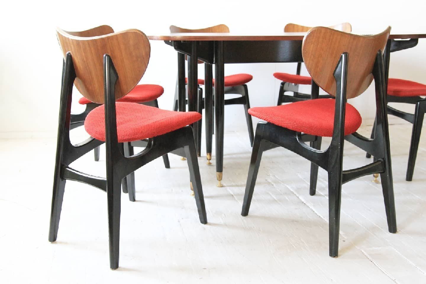 Mid Century Drop Leaf Table With Butterfly Dining Chairs By E. Gomme For G Plan, Set Of 7 photo furniture