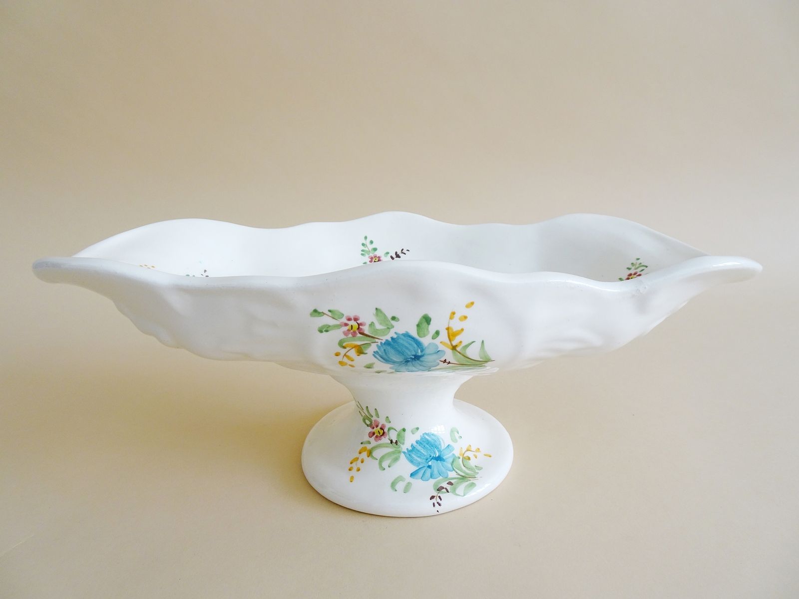 Spanish J. Playà Ceramic Bowl Centerpiece Hand Painted photo 92.0