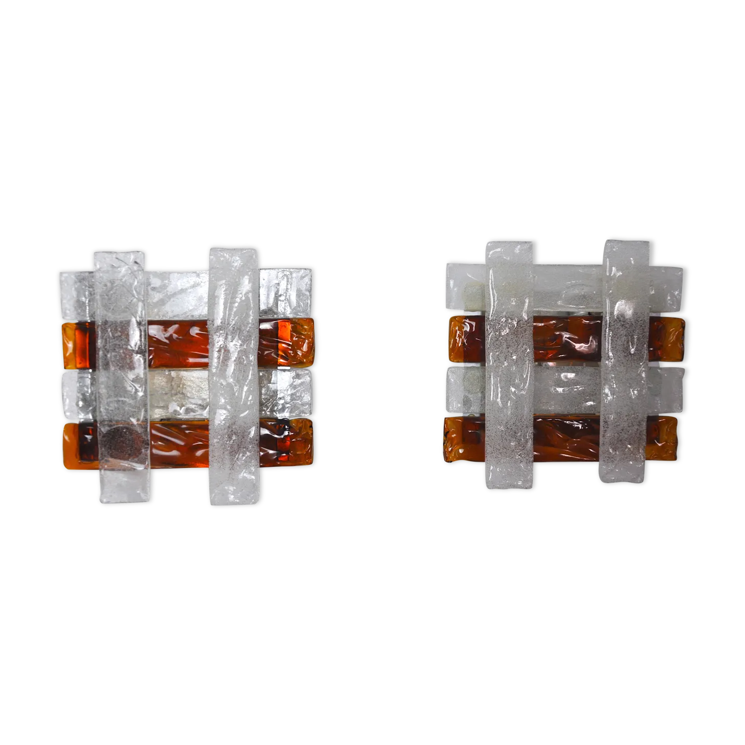 Pair Of Poliarte Wall Lights By Albano Poli 1970 Murano Italy photo furniture
