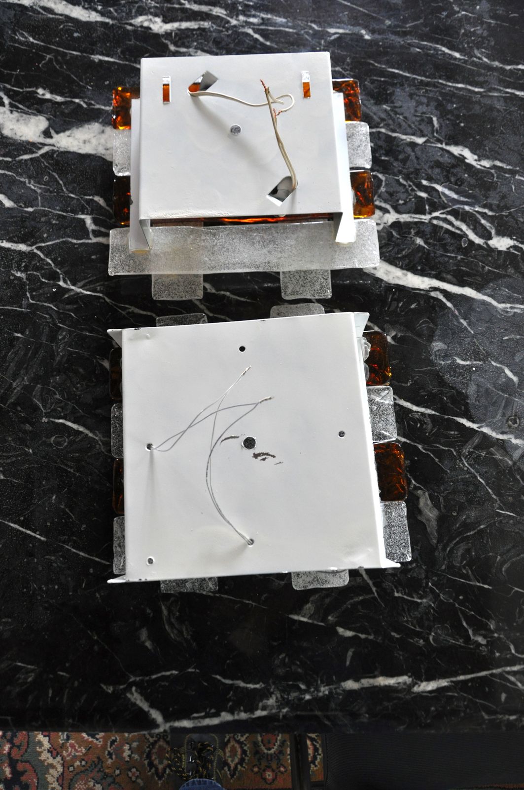 Pair Of Poliarte Wall Lights By Albano Poli 1970 Murano Italy photo 2495.0