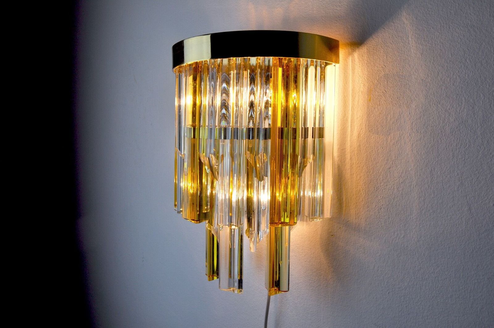 Triedri Two Tone Wall Lamp Murano Italy photo Lighting