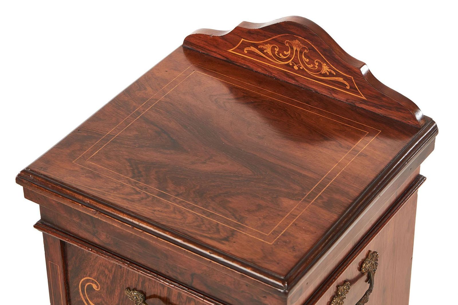 Antique Edwardian Rosewood Inlaid Coal Purdonium photo 1050.0