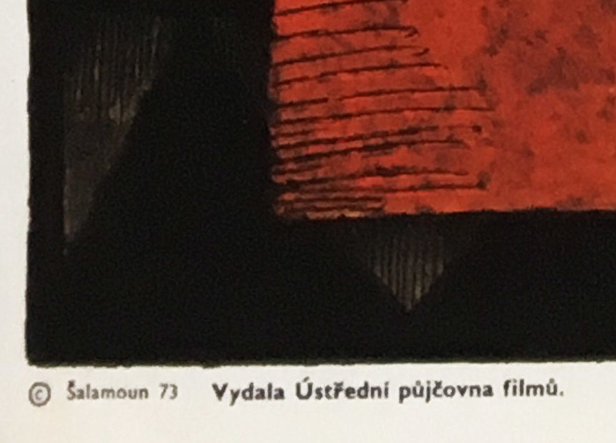 Original Movie Poster, The Lion In Winter, Jiří šalamoun, 1973, Genuine Czech Vintage Print photo 124.0