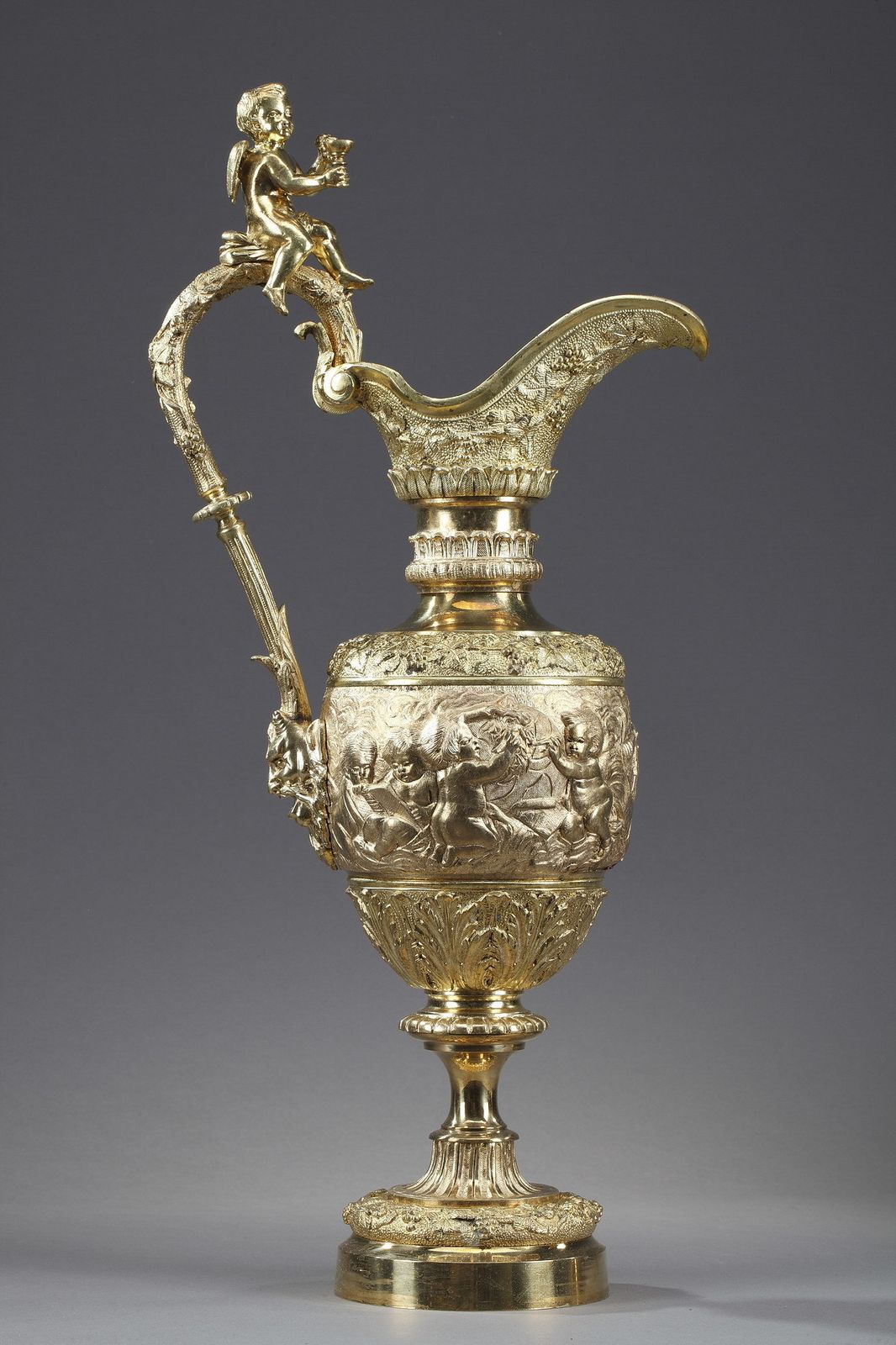 Pair Of Napoleon III Gilt Bronze Ewers photo for sale