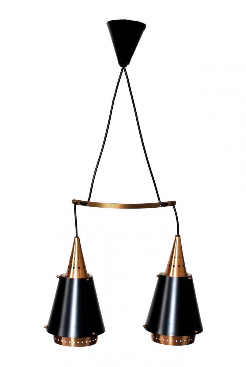 Vintage Scandinavian Copper Pendant