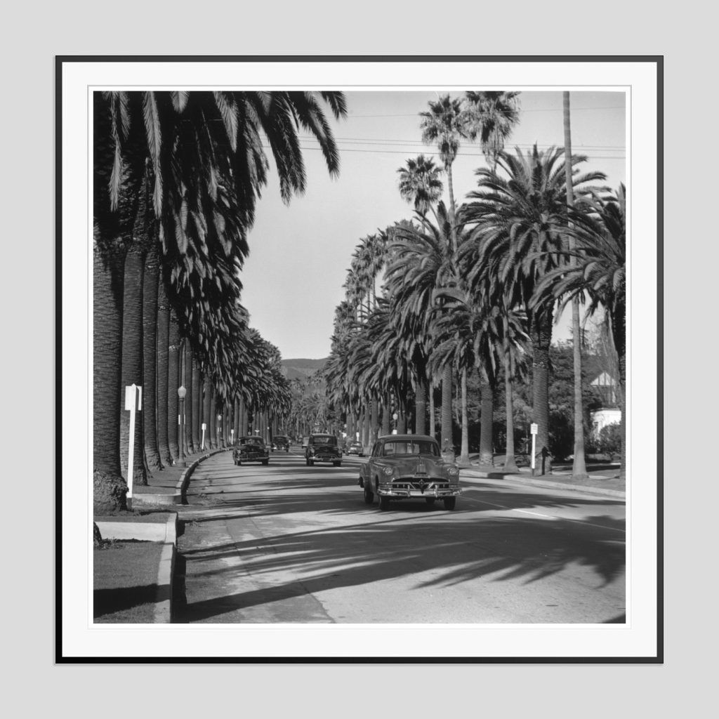 Slim Aarons 'Cannon Drive' 1952 Oversize Black Frame Silver Gelatine Resin Print